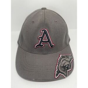 ARKANSAS RAZORBACKS HOGS Hat Gray/Black Baseball TOP OF THE WORLD Adjustable